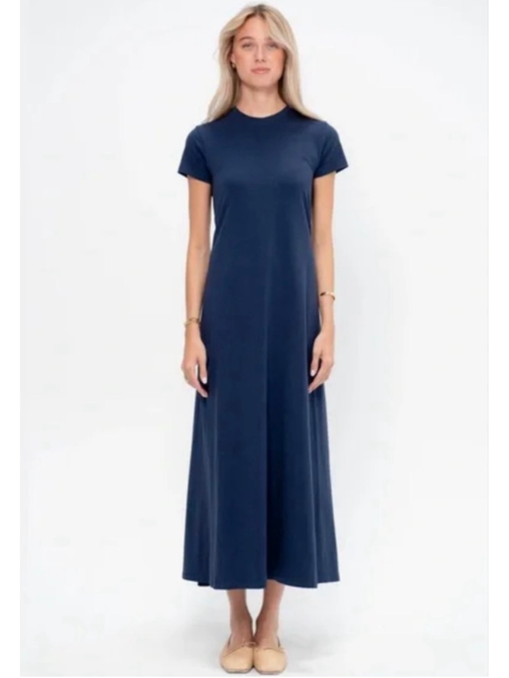 Loft NWT short sleeve stretch midi dress XS petite